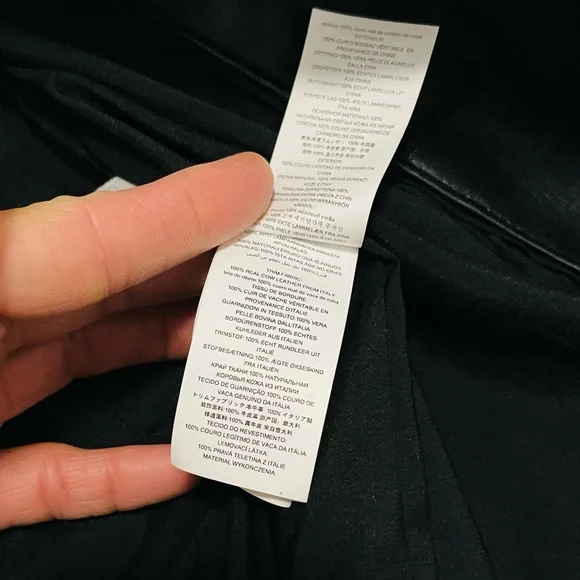 Like New MICHAEL Michael Kors Studdded Belt Biker Jacket 100% Real Lamb Leather - Picture 13 of 14